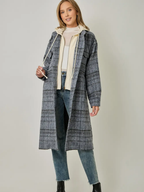 Mystree Layered Hoodie Plaid Jacket