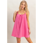 Gathered Tie Strap Dress