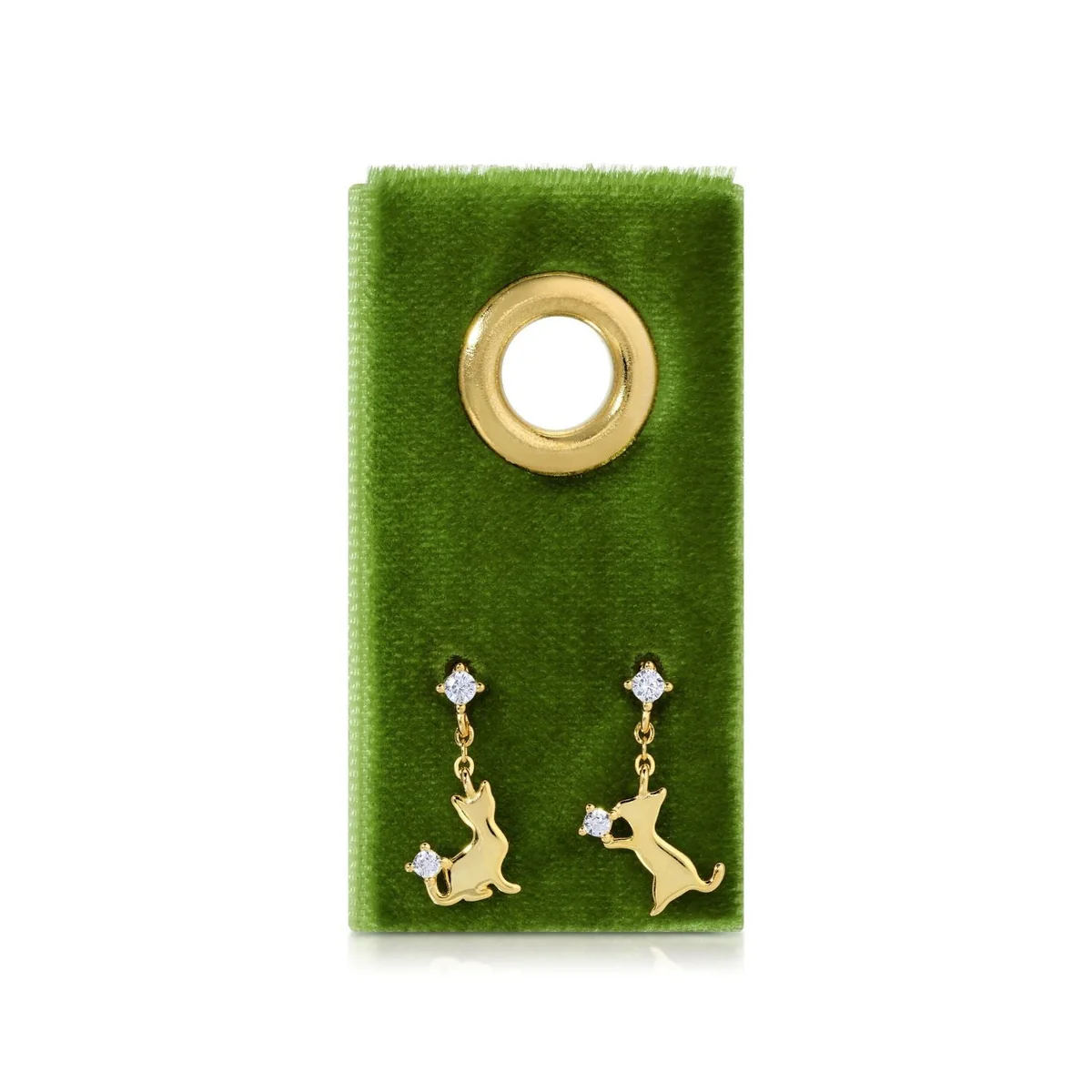 Splendid Iris Stud Earrings on Velvet Gift Tag