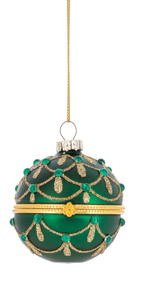 Ganz Glittered Hinged Ball Ornaments