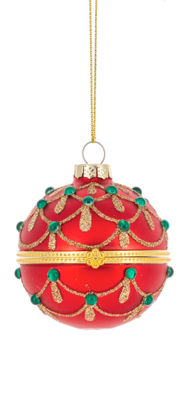 Ganz Glittered Hinged Ball Ornaments
