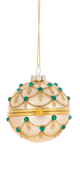 Ganz Glittered Hinged Ball Ornaments