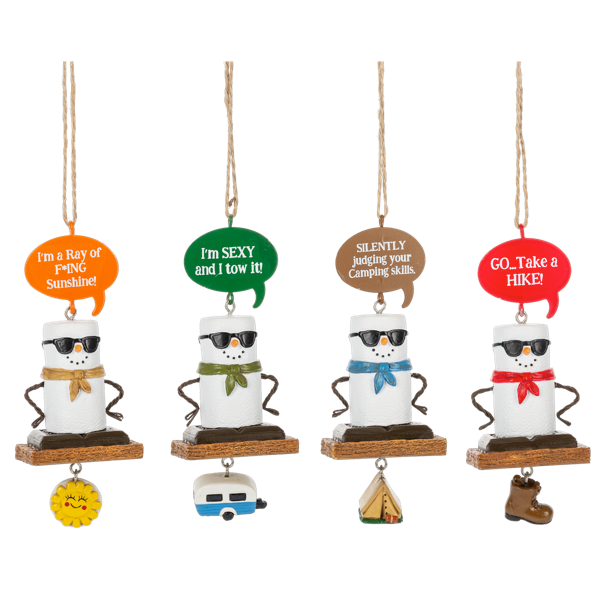 S'mores Pun Talk Ornaments