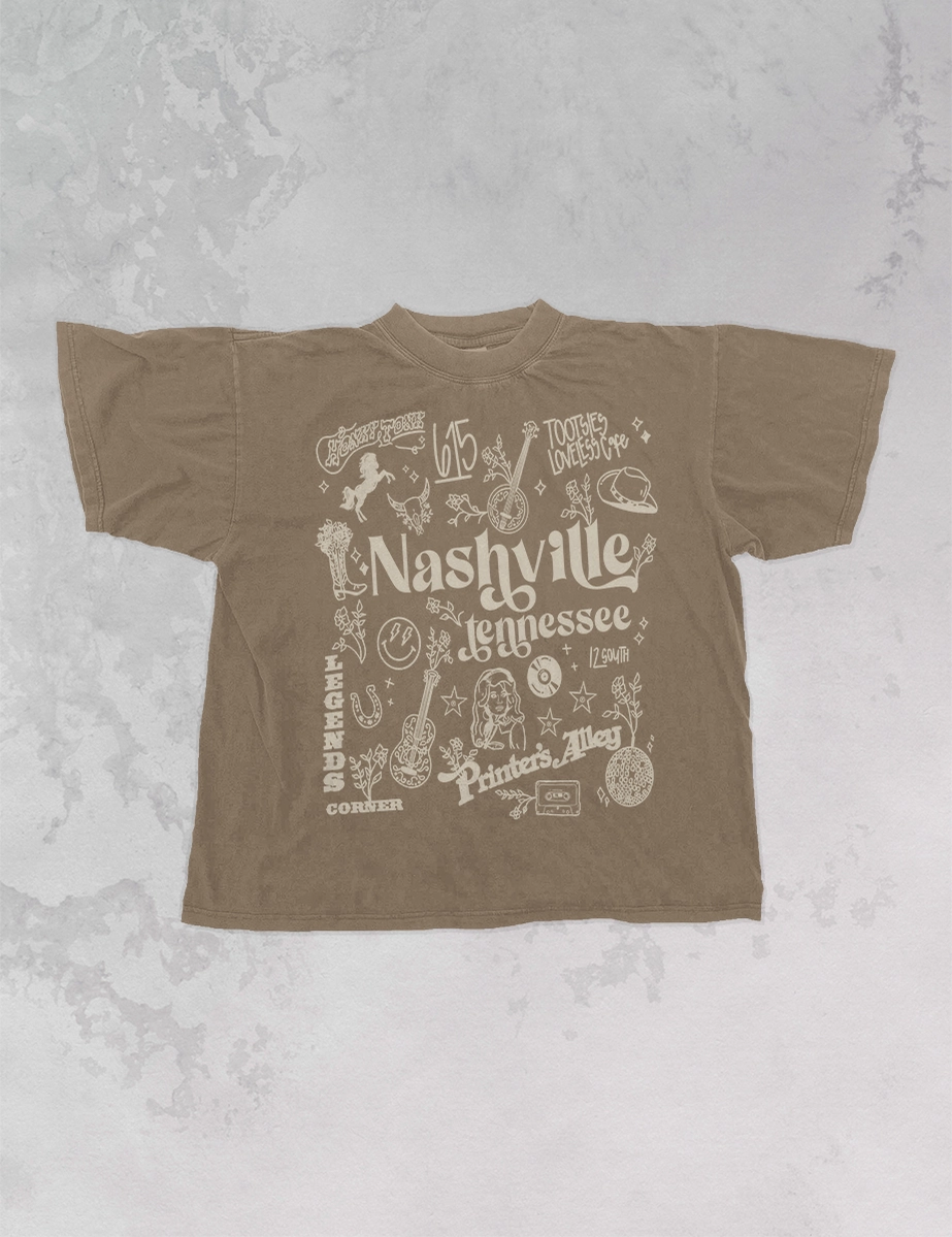 Nashville Tennessee Oversized T-Shirt