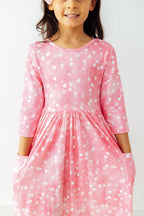 Mila & Rose Shine Bright 3/4 Sleeve Pocket Twirl Dress