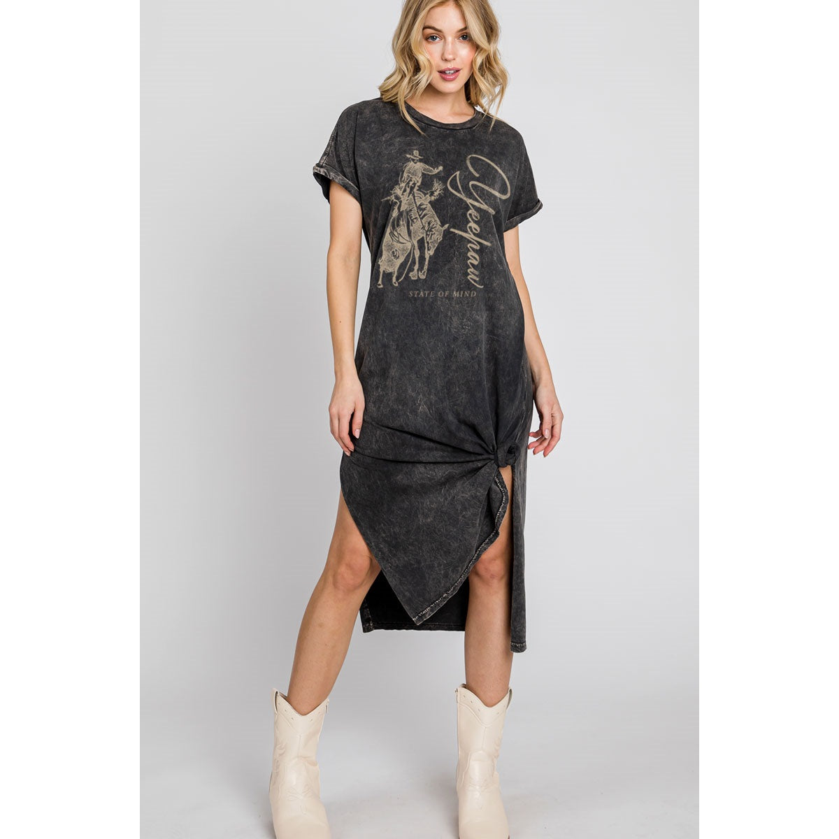 Yeehaw Cowboy Mineral Graphic Dress