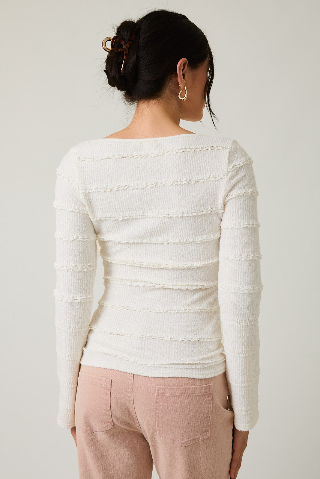 Brushed Lace Bell Sleeve