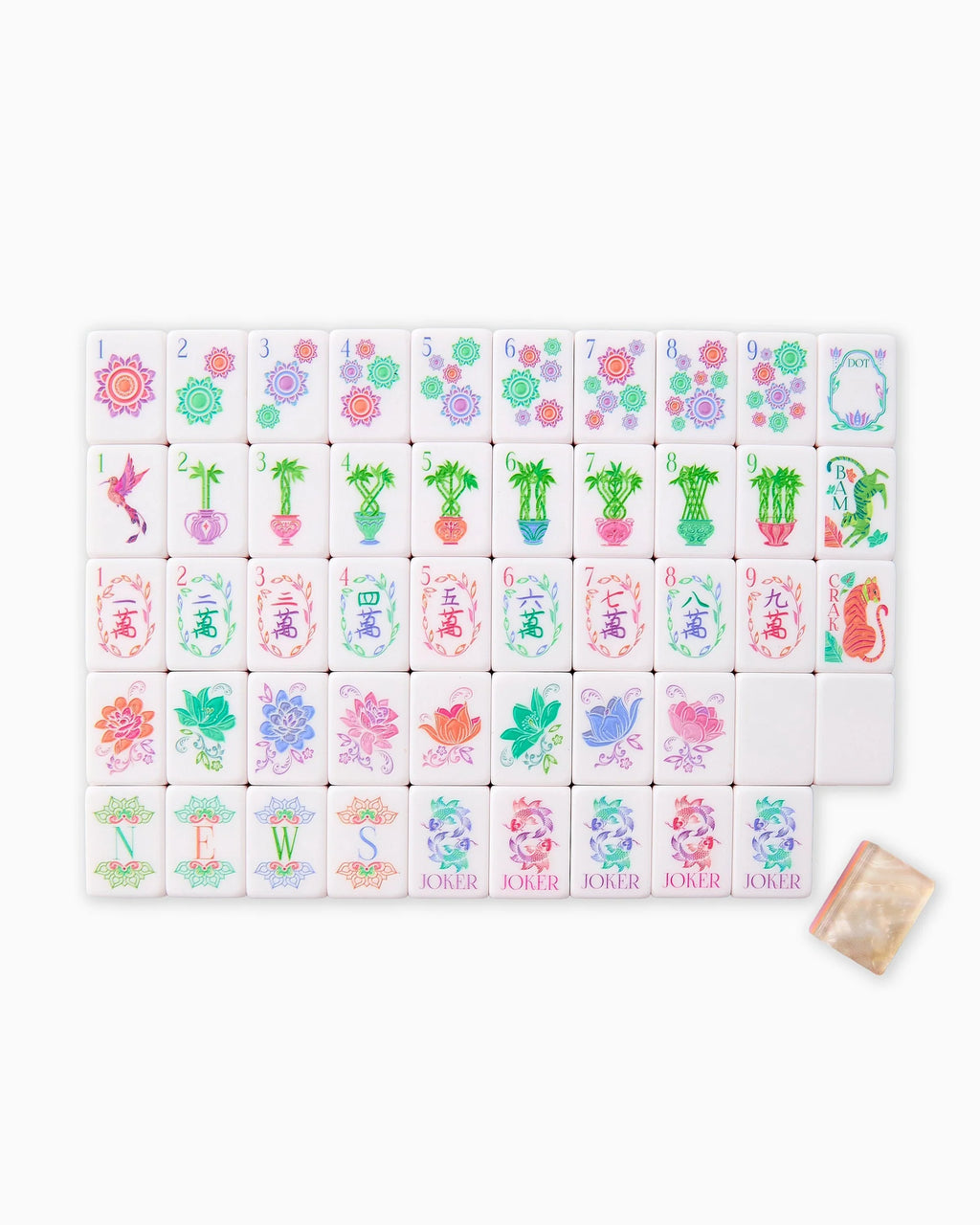 Pearlescent Mahjong Tile Set