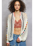 Crochet Floral Zip Up