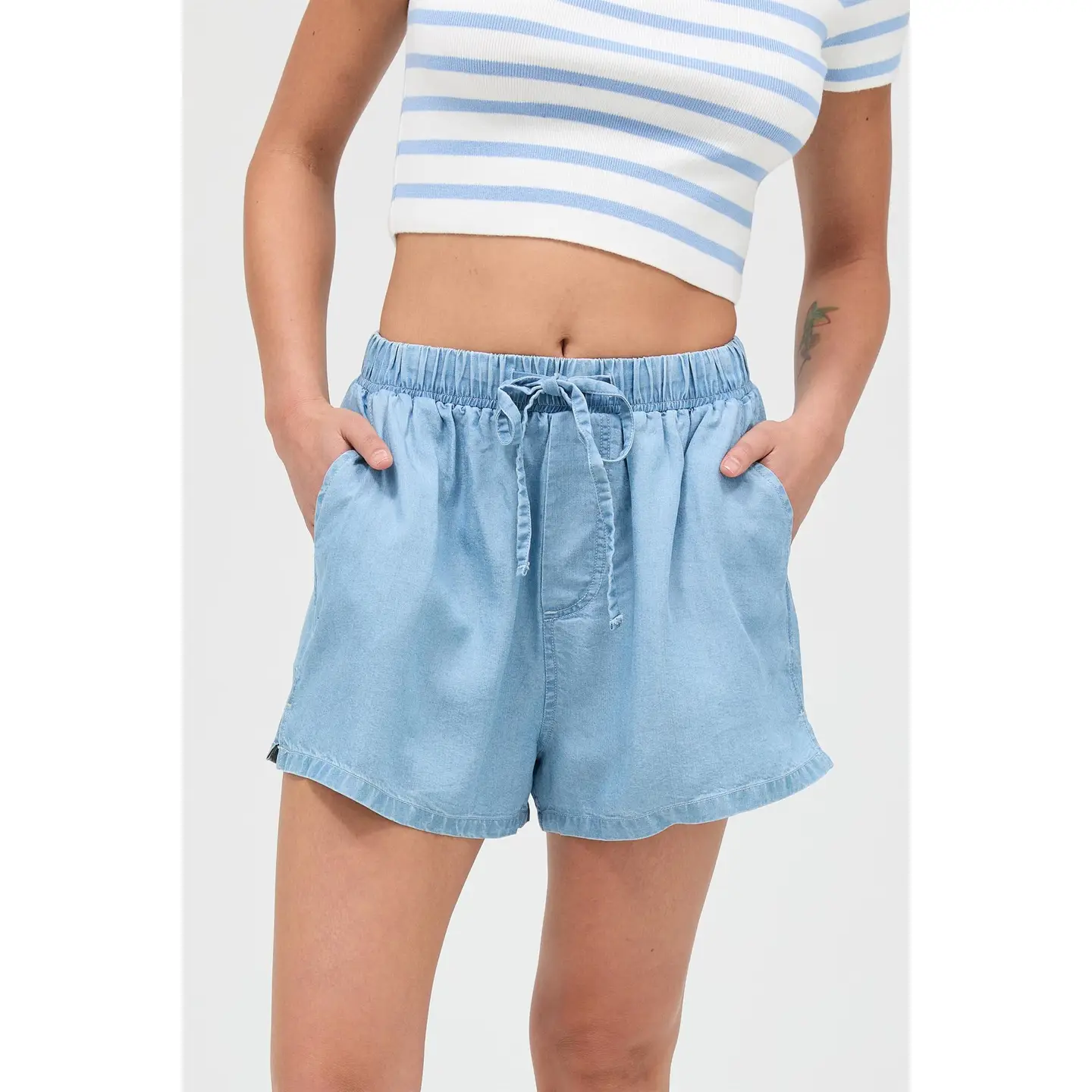 Lyocell Drawstring Shorts