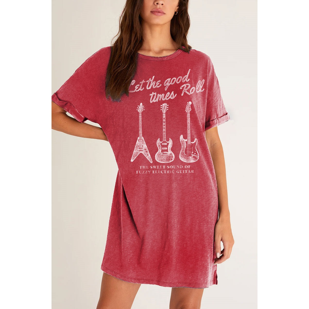 Let The Good Times Roll Guitar Graphic Dress