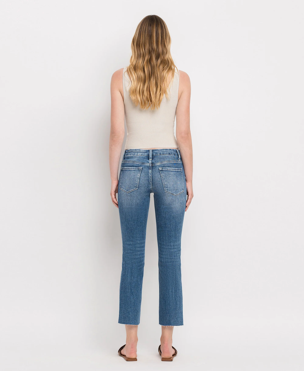 Vervet Carlene Mid-Rise Stretch Slim Straight
