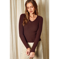 V Neck Fitted Light Sweater
