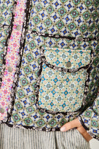 Mystree Mixed Media Quilted Jacket