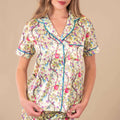 Peacock Satin PJ Set