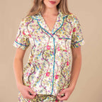 Peacock Satin PJ Set