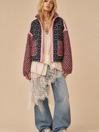 Patchwork Quilted Bomber Jacket