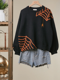 Halloween Spider Web Sweater