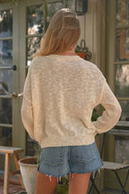 Sweet Citrus Embroidered Knit Pullover