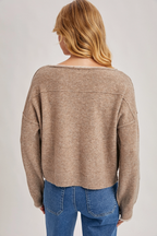 Boat Neck Rolled Knit