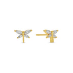 Splendid Iris Stud Earrings on Velvet Gift Tag