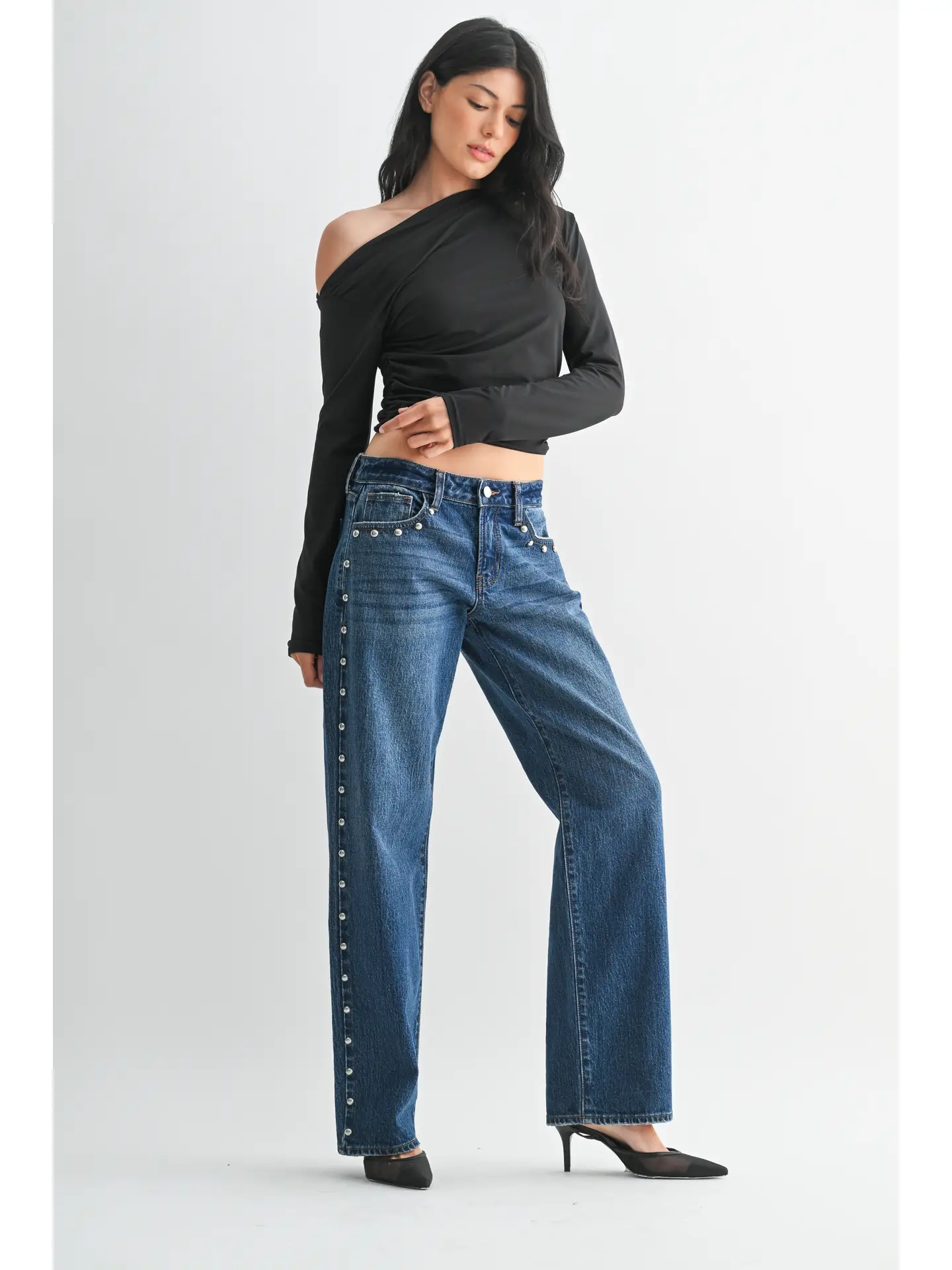 JBD Low Rise Studded Baggy