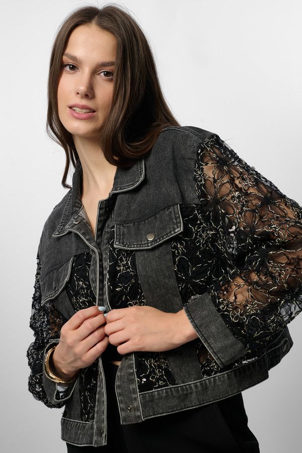 Denim Lace Jacket