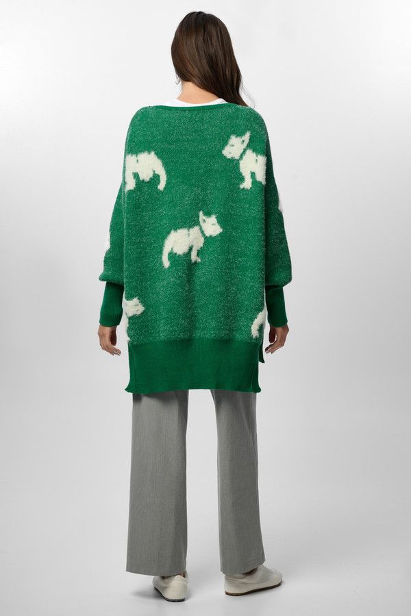 Dog Motif Pullover
