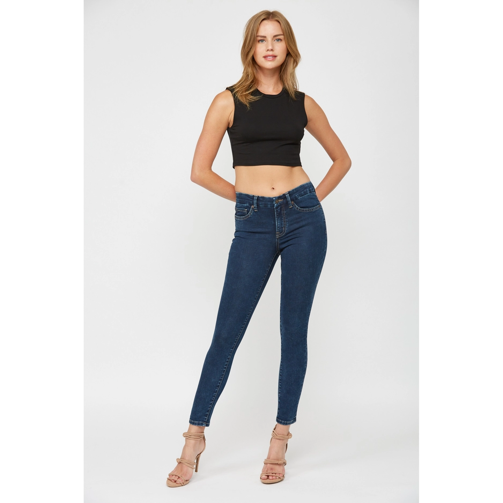 Super Soft Mid-rise Knit Denim Skinny Jeans