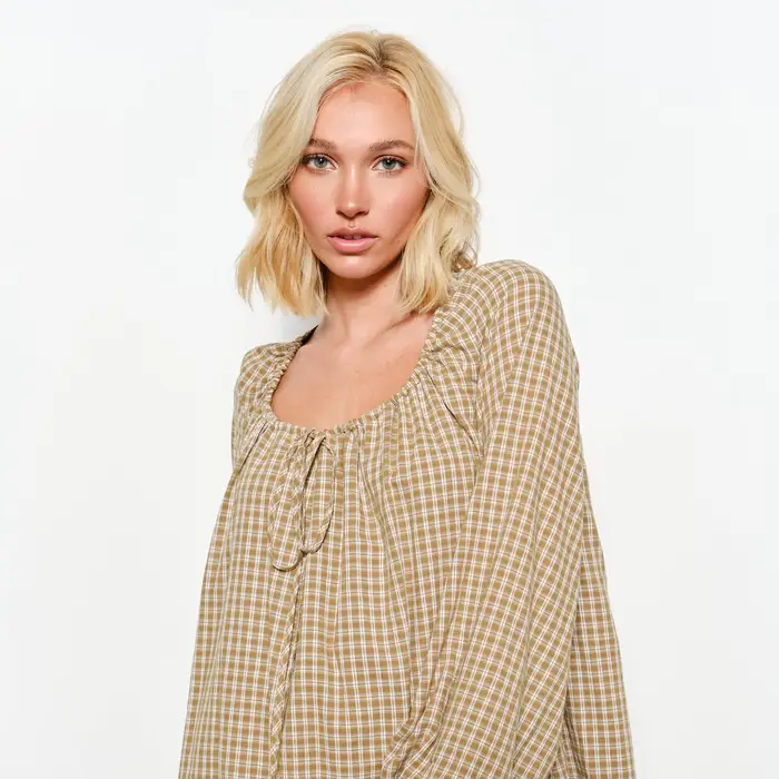 Olive Kara Plaid Mini Dress