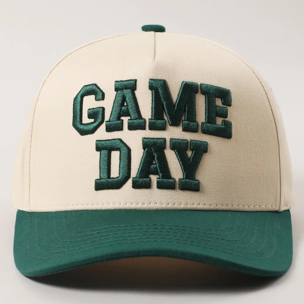 Two Tone Game Day Embroidered Trucker Hat