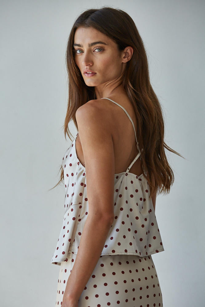 Satin Dotted Top
