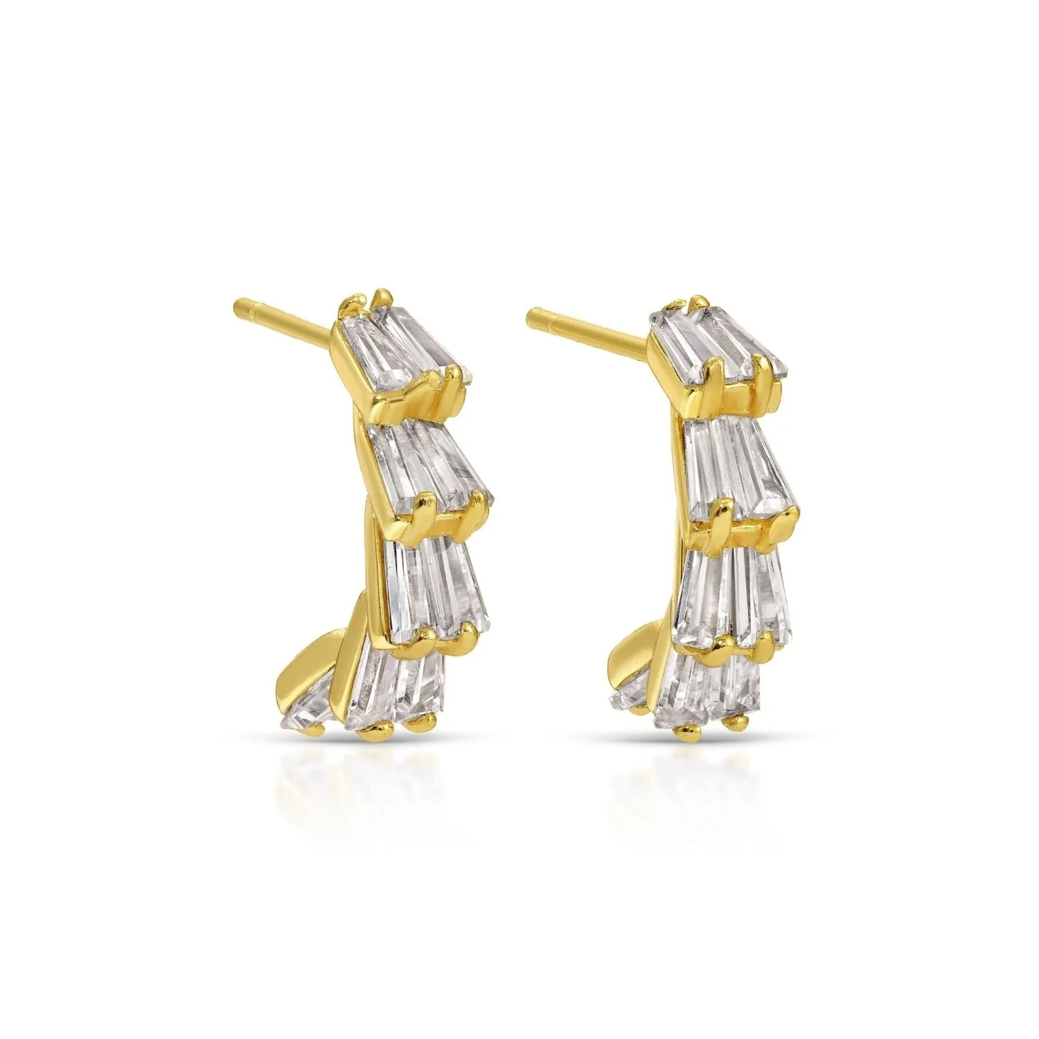 Splendid Iris Multi Baguette Hoop Earrings