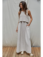Knit Sweater Sleeveless Midi Dress