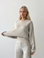 Knit Crew Neck Cozy Set