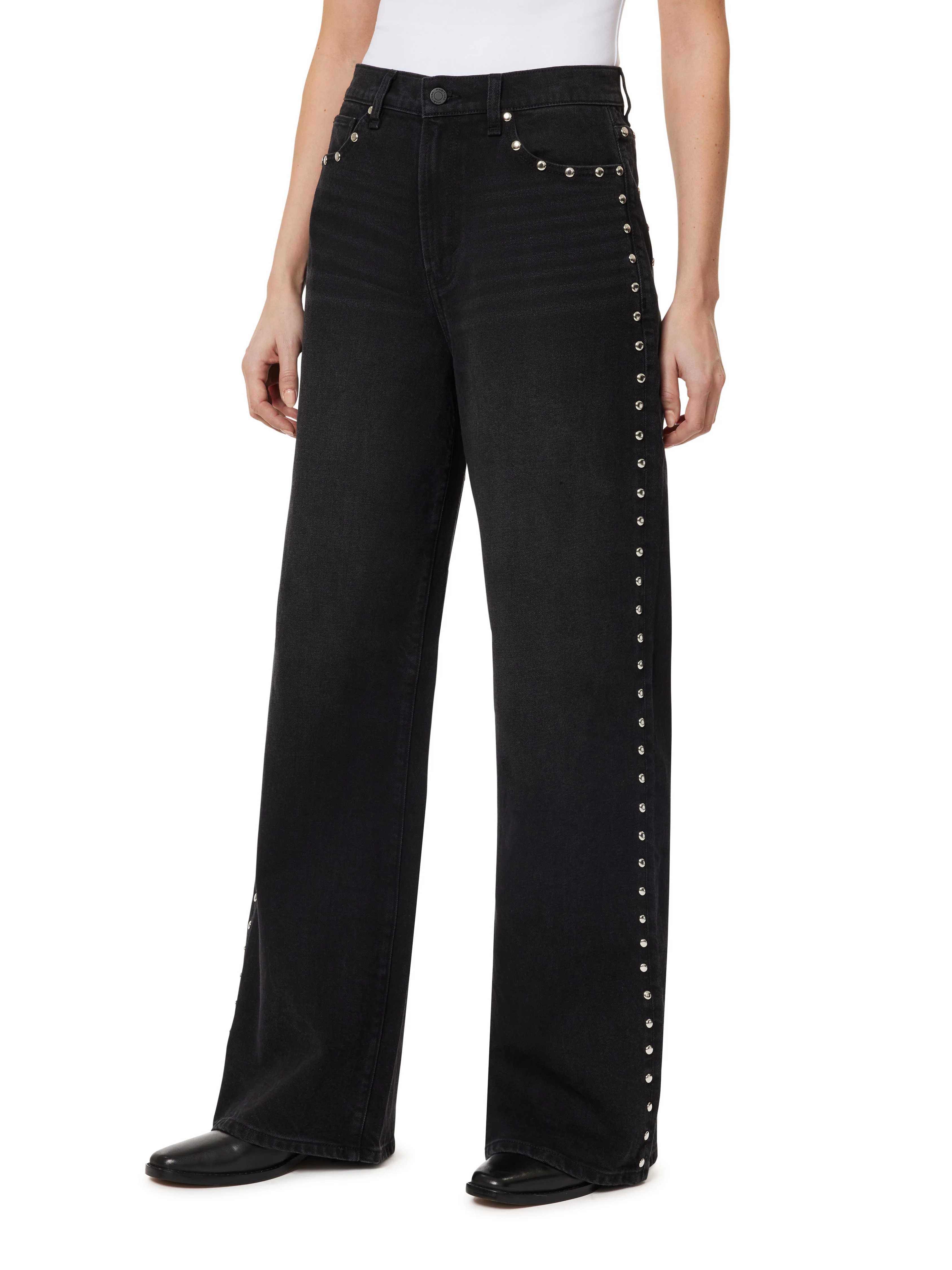 Habitual Gemma Wide Leg Studded Jean