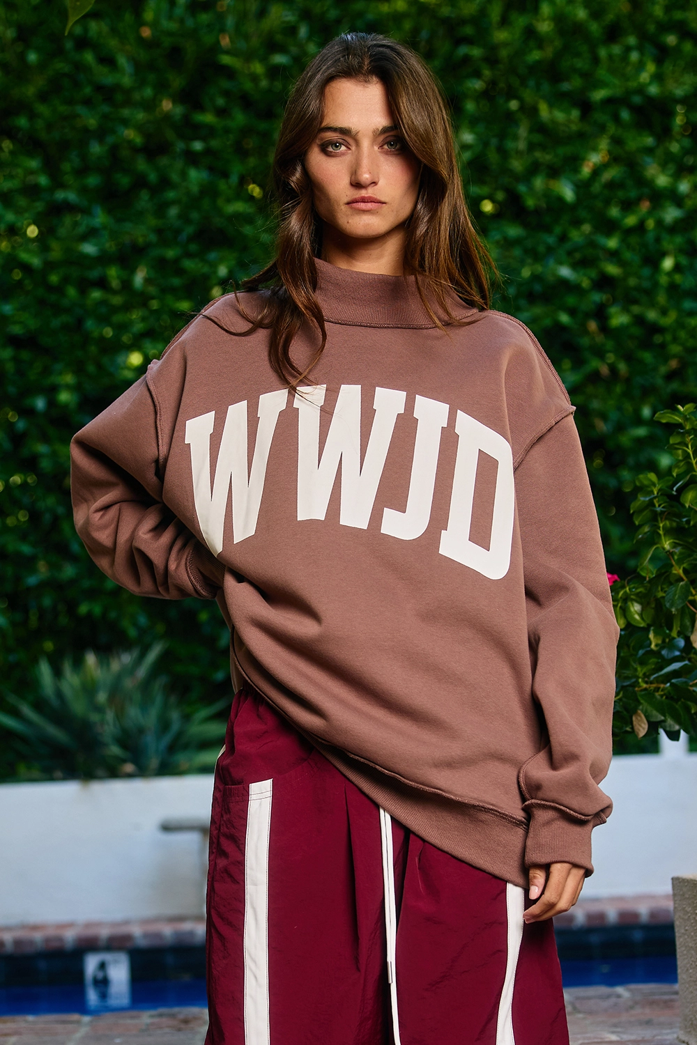 Bucketlist WWJD & Amen Reversible Mock Neck Sweatshirt