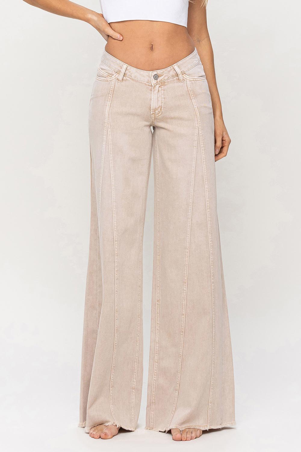 Flying Monkey Mesmerize Low Rise Baggy Jeans w/ Seam Detail