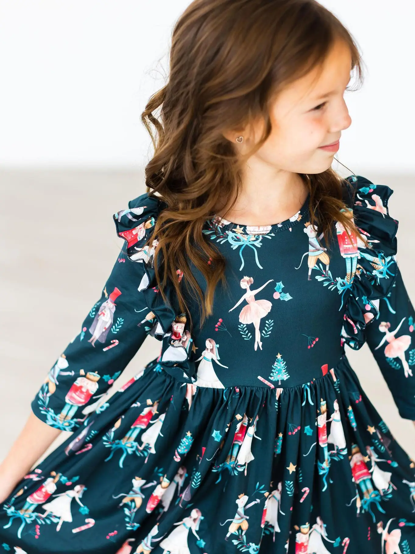 Christmas Ballet Ruffle Twirl Dress