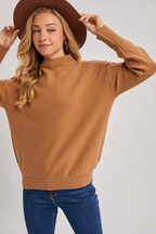 Funnel Neck Knit Sweater
