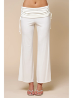 Cinched Waist Flare Pants