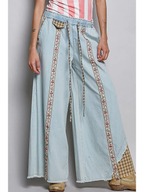 Patched Floral Garden Pants