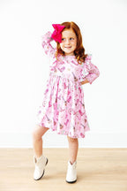 Mila & Rose Boot Scootin' 3/4 Sleeve Ruffle Twirl Dress